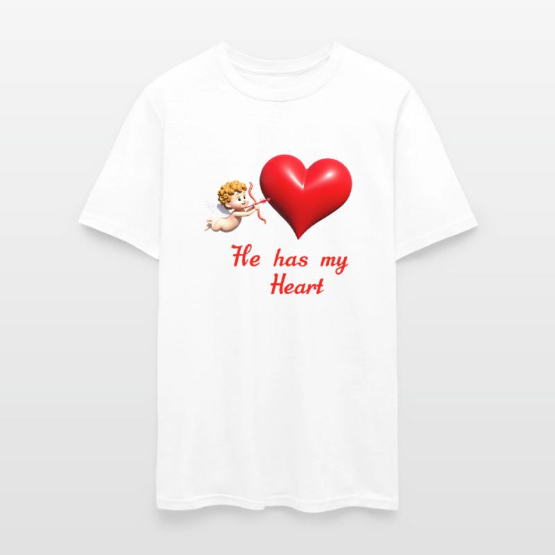Cupid aiming at a heart with loving message