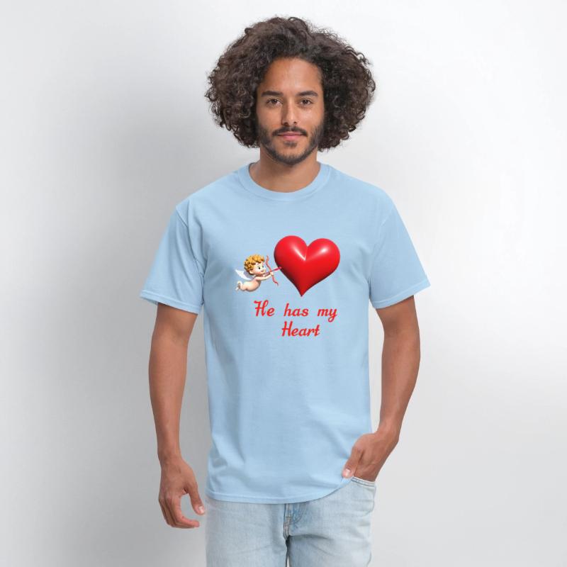 Cupid aiming at a heart with loving message