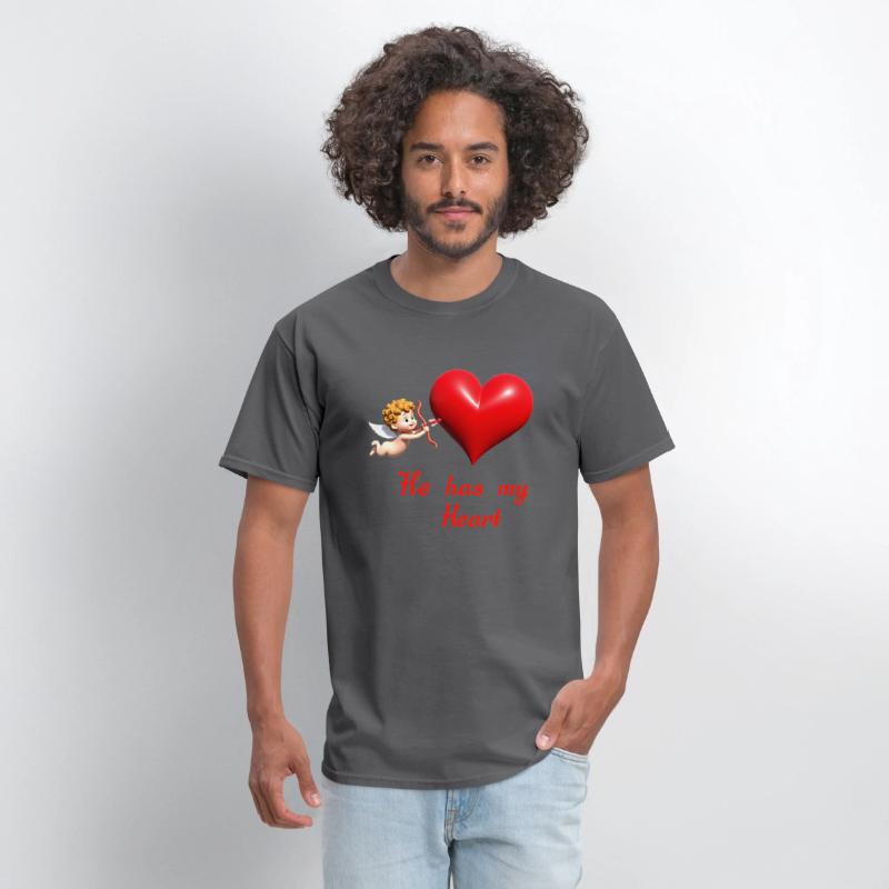 Cupid aiming at a heart with loving message
