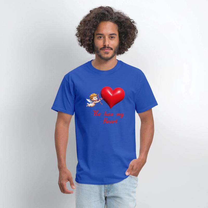Cupid aiming at a heart with loving message