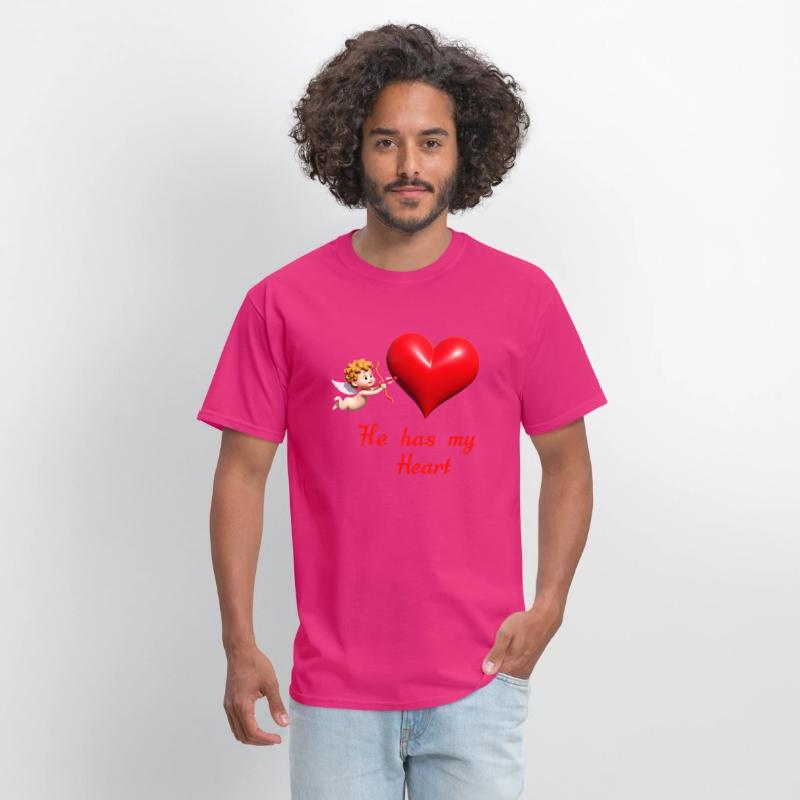 Cupid aiming at a heart with loving message