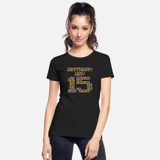 Cute 15th Birthday Gift 15 Year Old Block Building