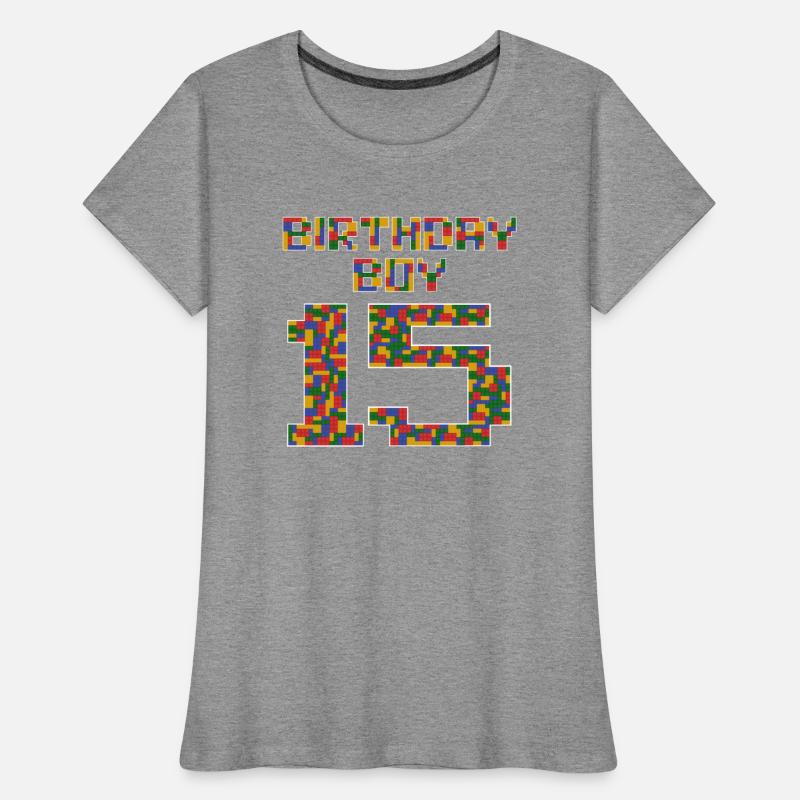 Cute 15th Birthday Gift 15 Year Old Block Building