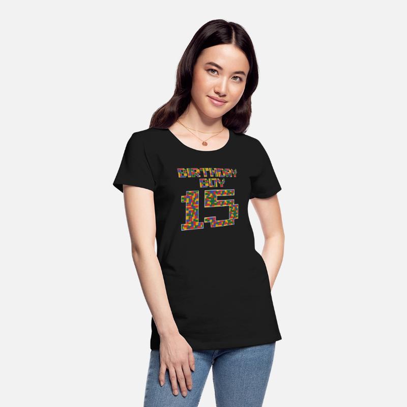 Cute 15th Birthday Gift 15 Year Old Block Building