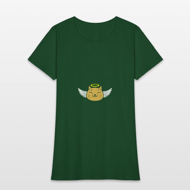 Cute angel cat