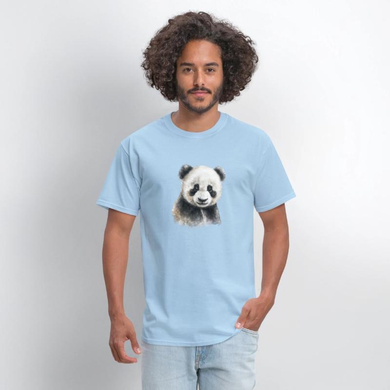 Cute Baby Panda Bear Watercolor Painting Portrait
