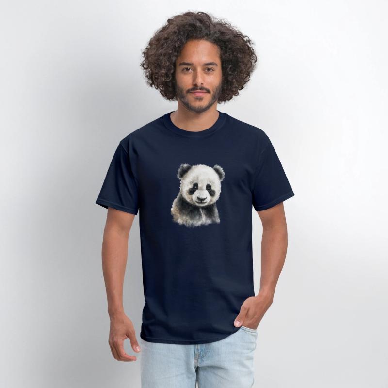 Cute Baby Panda Bear Watercolor Painting Portrait