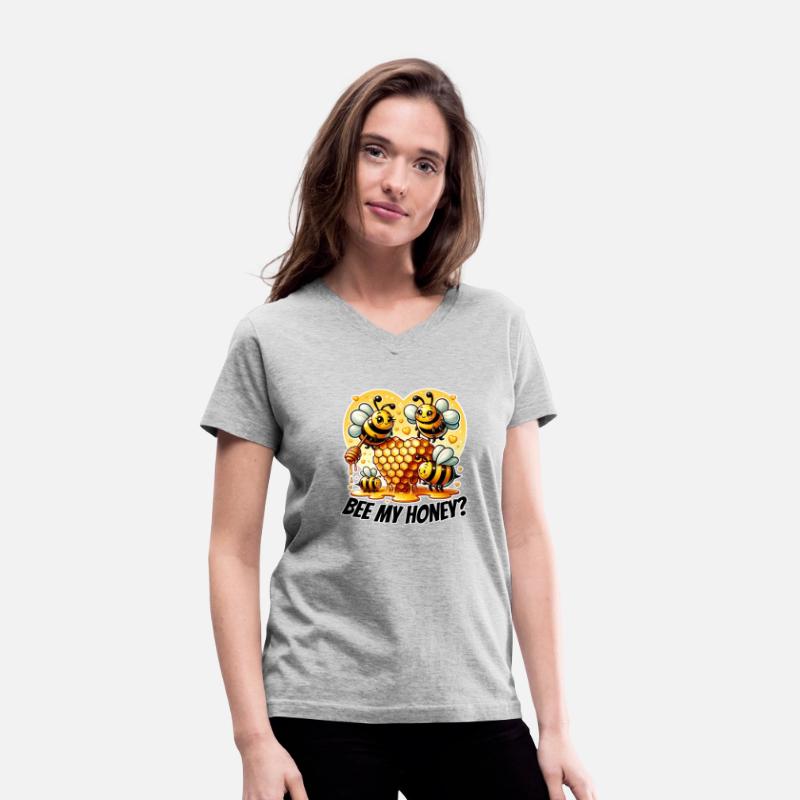 Cute Bees and Honeycomb