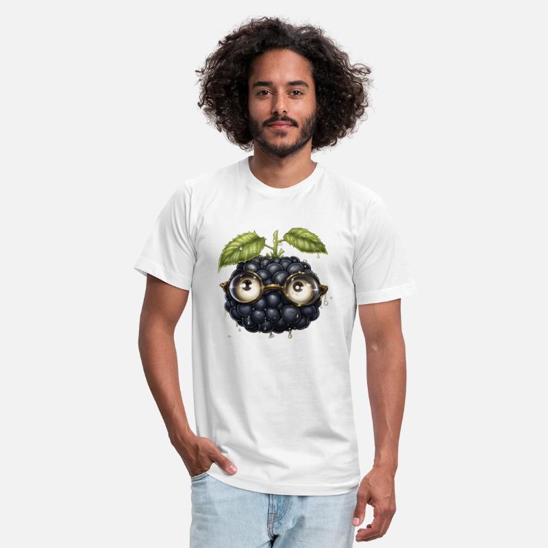 Cute Blackberry Fruit FaceWith Glasses