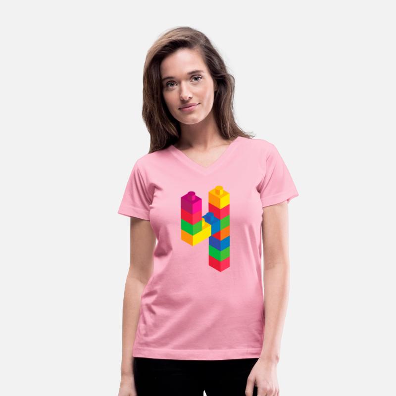 Cute Block Building 4th Birthday Gift 4 Year Old