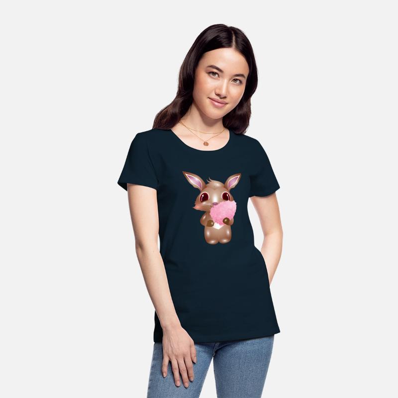 cute bunny with pink cotton candy