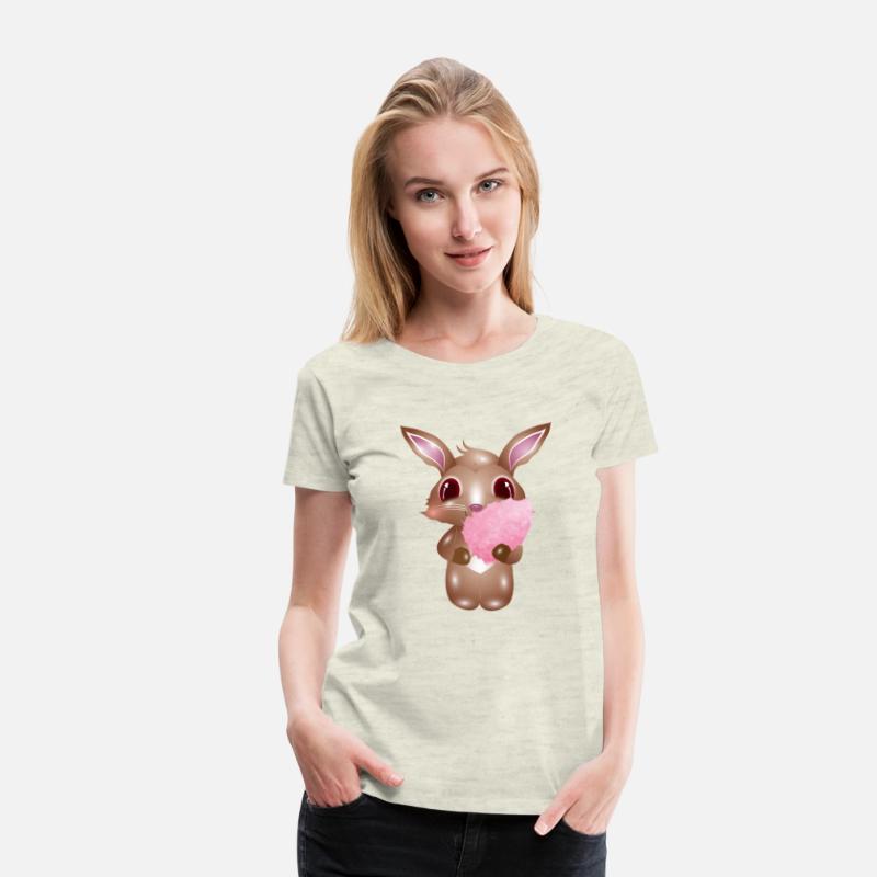 cute bunny with pink cotton candy