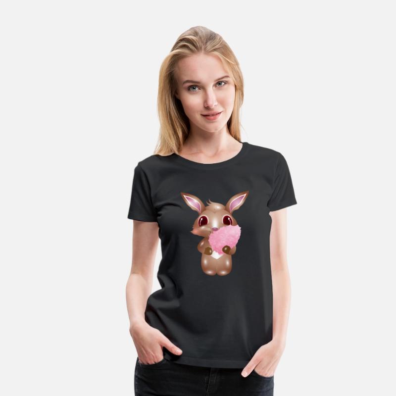 cute bunny with pink cotton candy