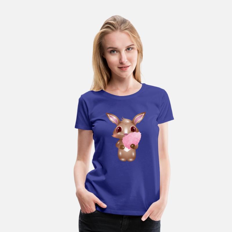 cute bunny with pink cotton candy
