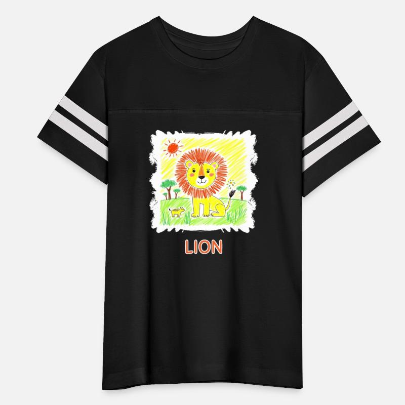 Cute Cartoon Lion - Kids Animal Art