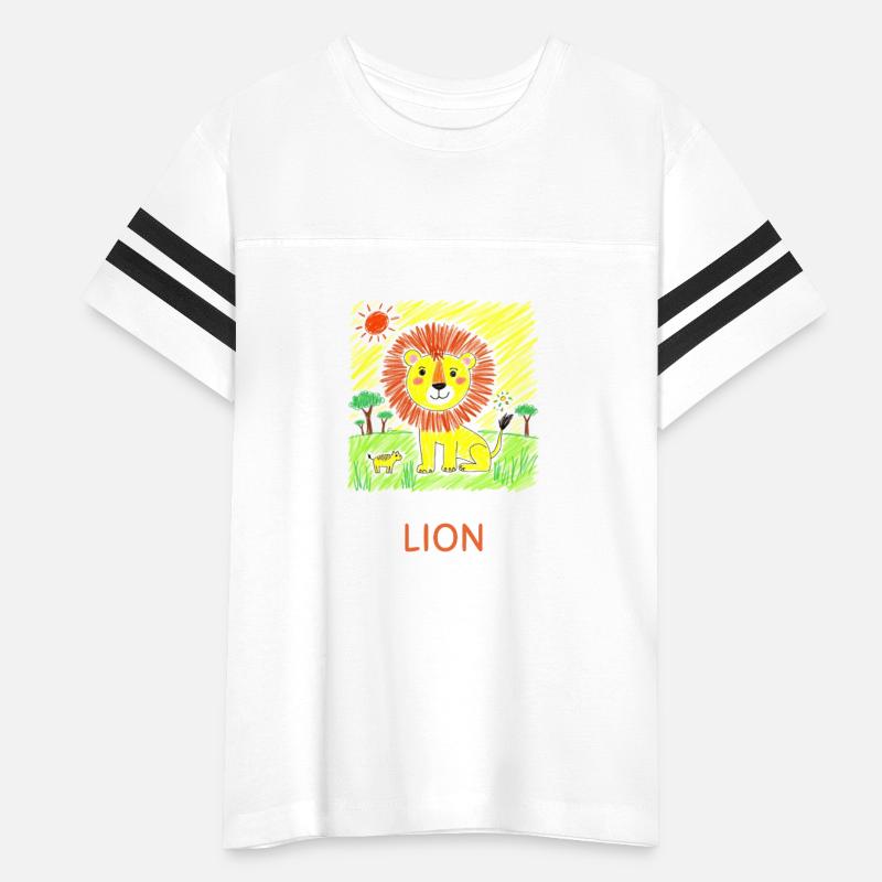 Cute Cartoon Lion - Kids Animal Art