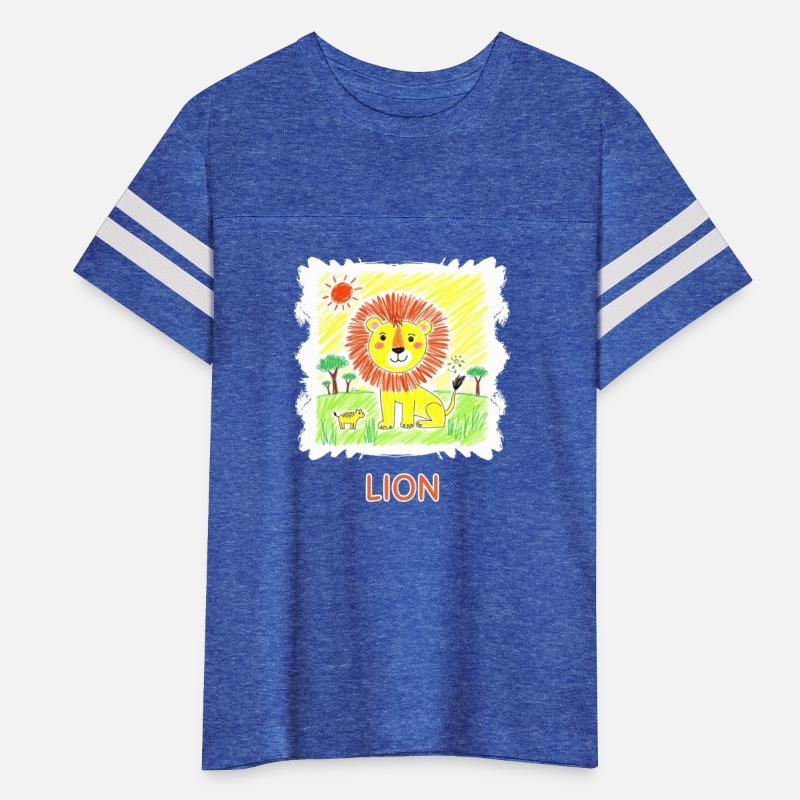 Cute Cartoon Lion - Kids Animal Art