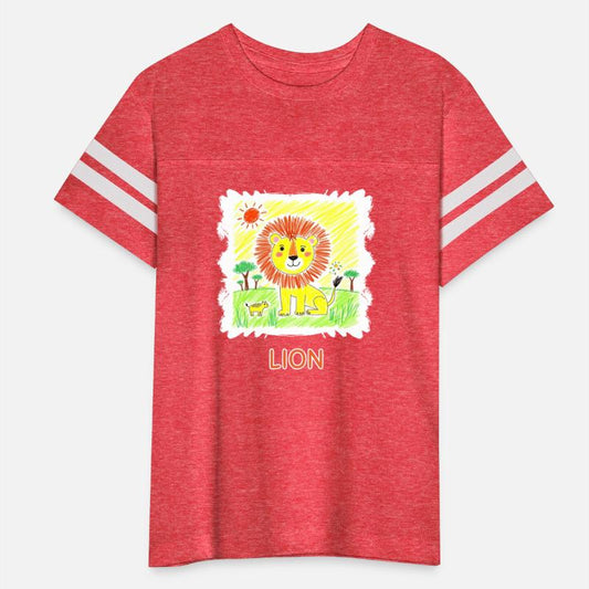 Cute Cartoon Lion - Kids Animal Art