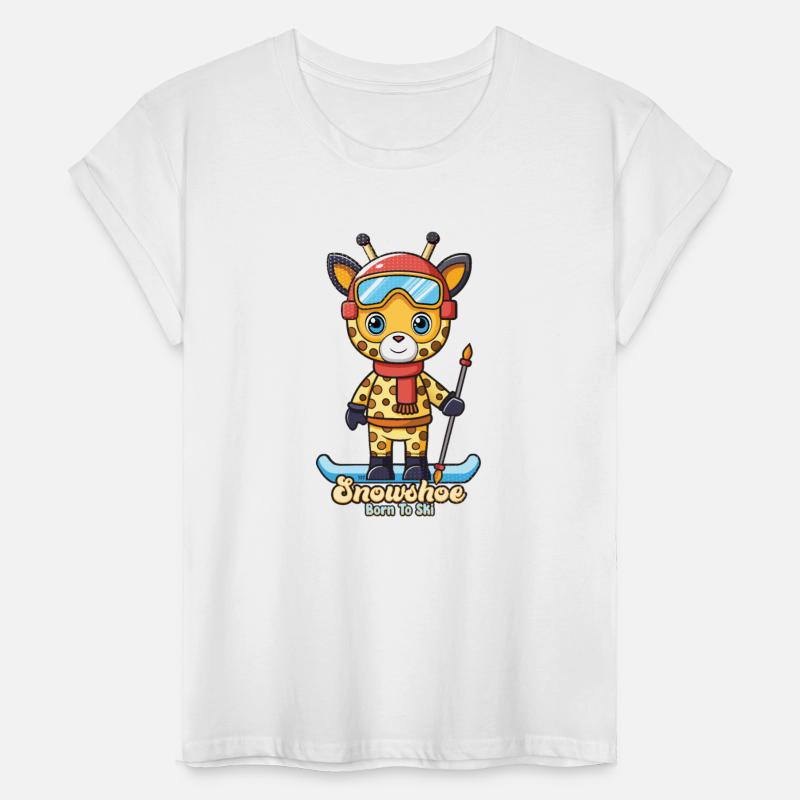 Cute Giraffe Skiing Snowshoe Mountain