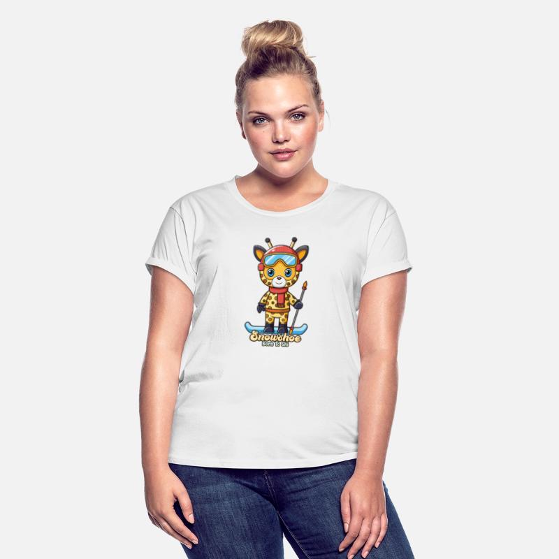 Cute Giraffe Skiing Snowshoe Mountain