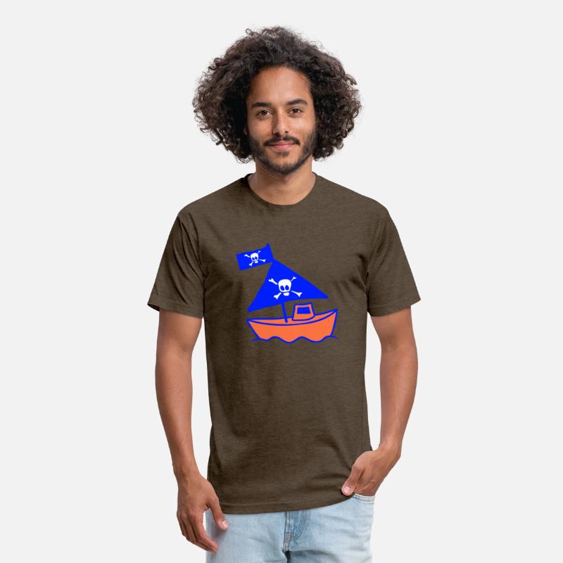 Cute Little Pirate Ship Painted Children Drawing