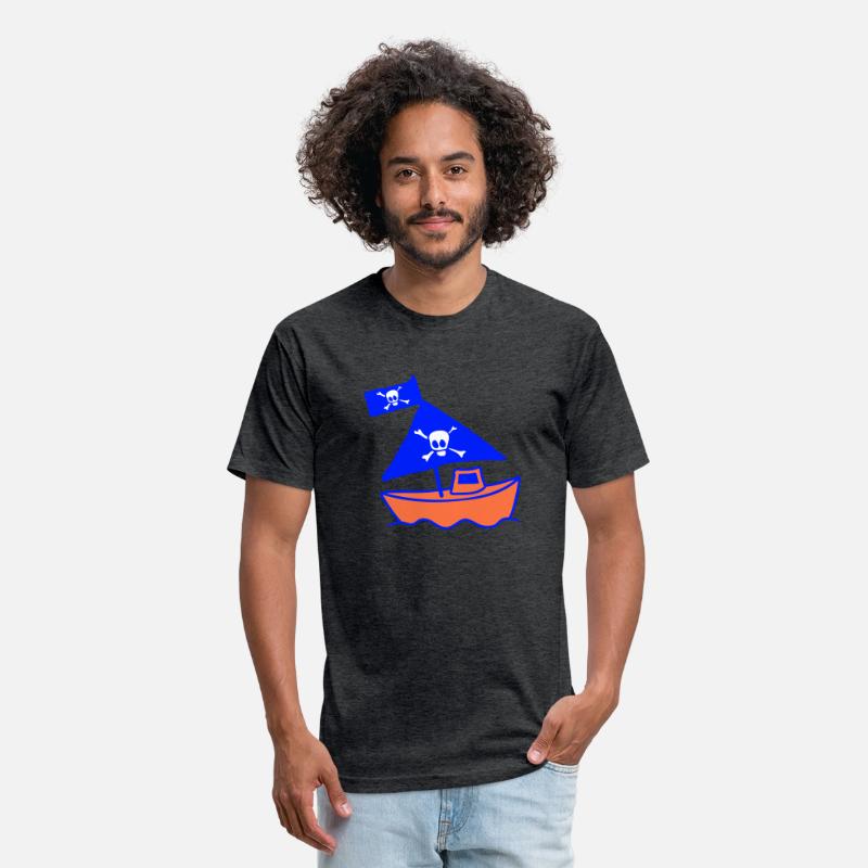 Cute Little Pirate Ship Painted Children Drawing