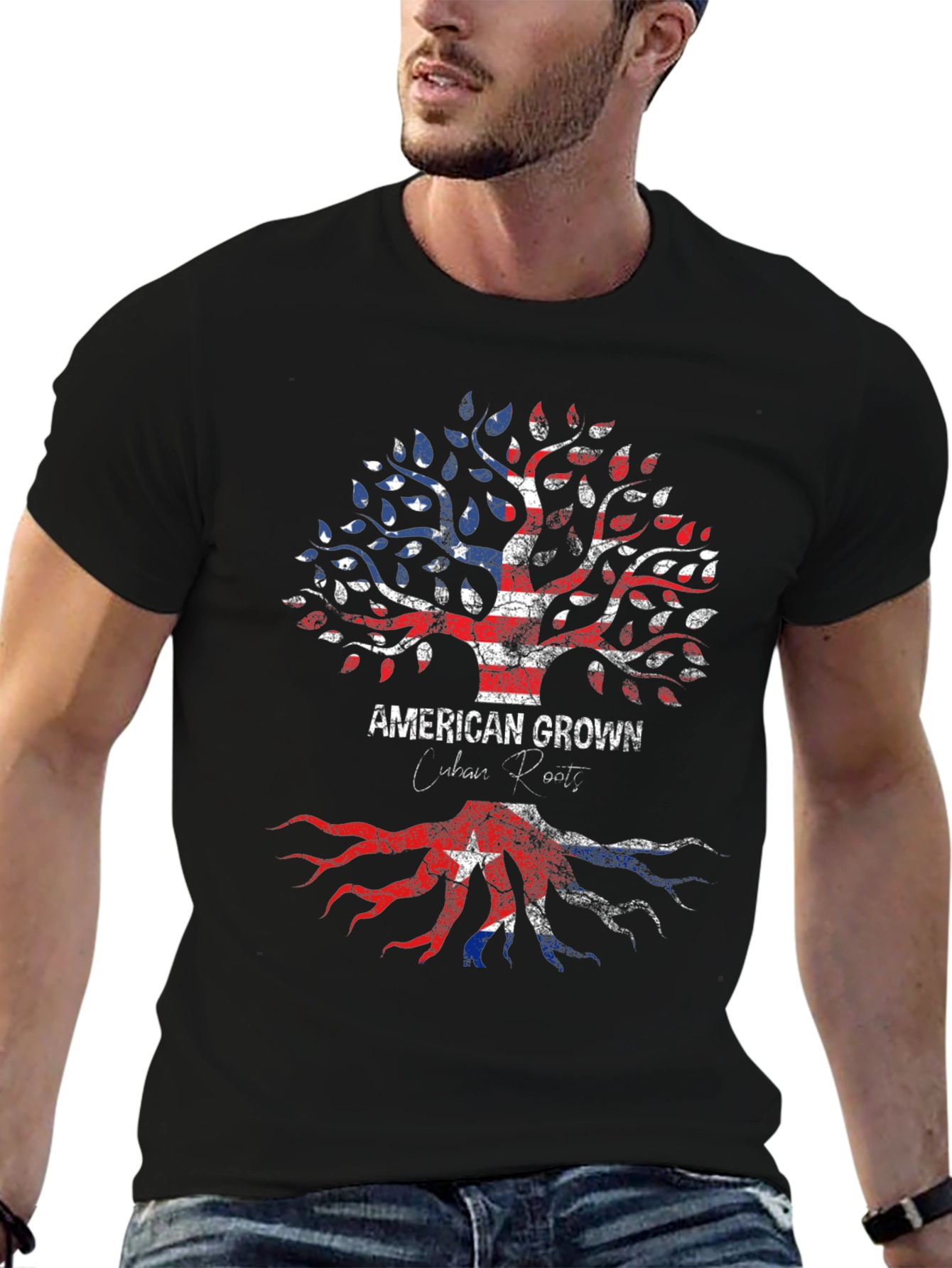 American Grown Cuban Roots Graphic Tee