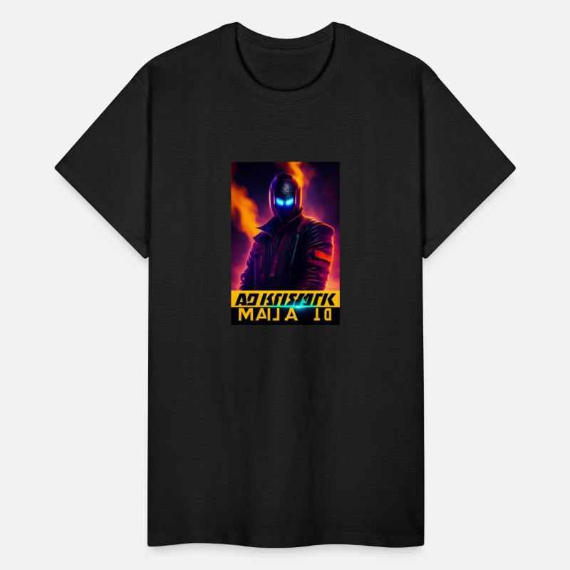 Cyberpunk Skull Guitarist Desert Rain