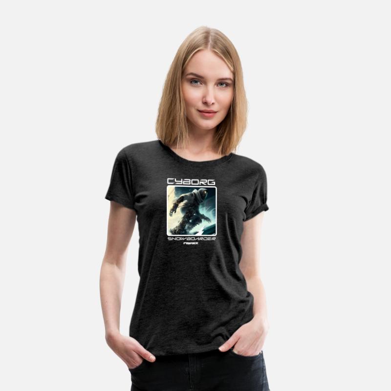 Cyborg Snowboarder - powder