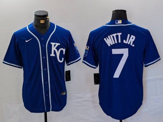 Men's Kansas City Royals Bobby Witt Jr. #7 Royal Replica Player Jerseys
