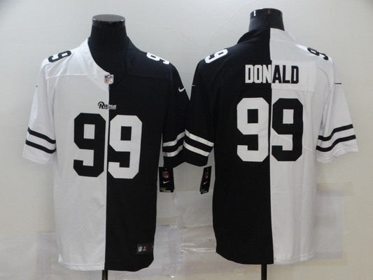 Men's Los Angeles Rams Aaron Donald #99 Black/White Game Jerseys