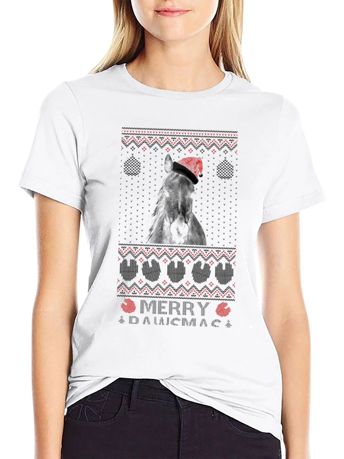 Festive Horse Christmas T-Shirt