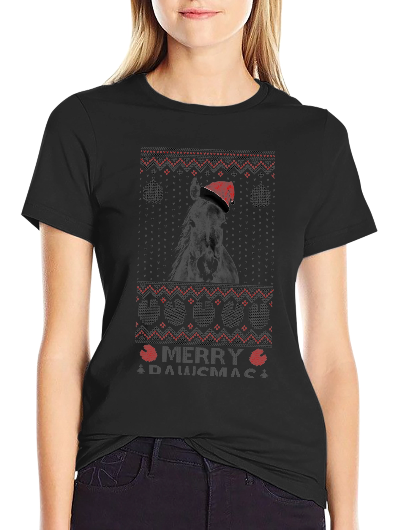 Festive Horse Christmas T-Shirt