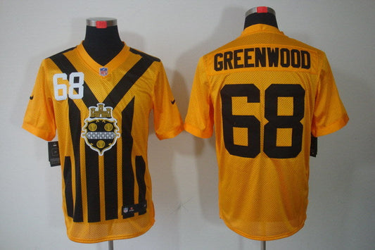 Men's Pittsburgh Steelers LC Greenwood #68 Gold Game Jerseys