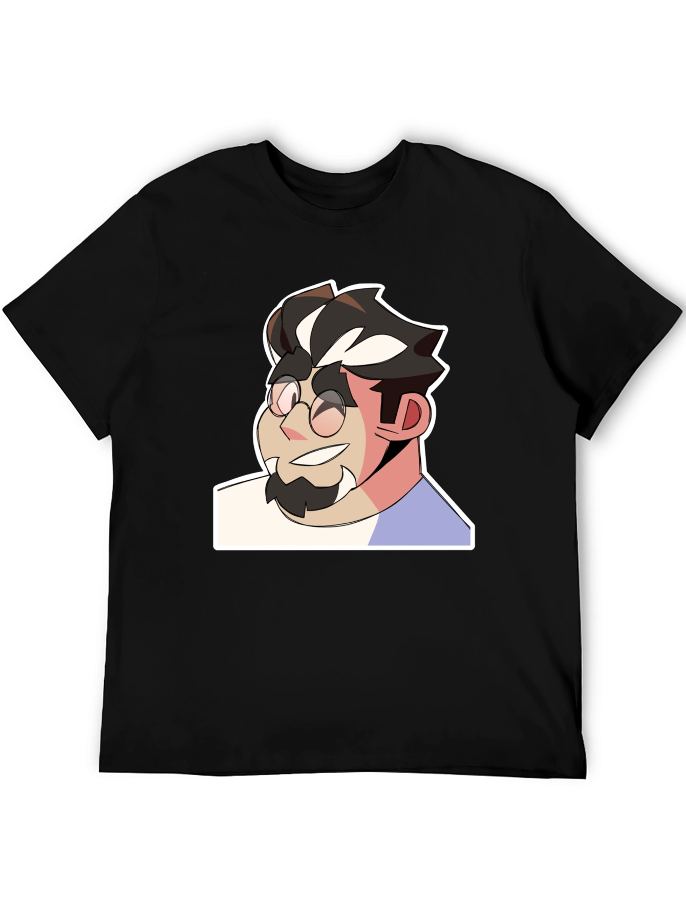 Cartoon Character Graphic Print Black T-Shirt