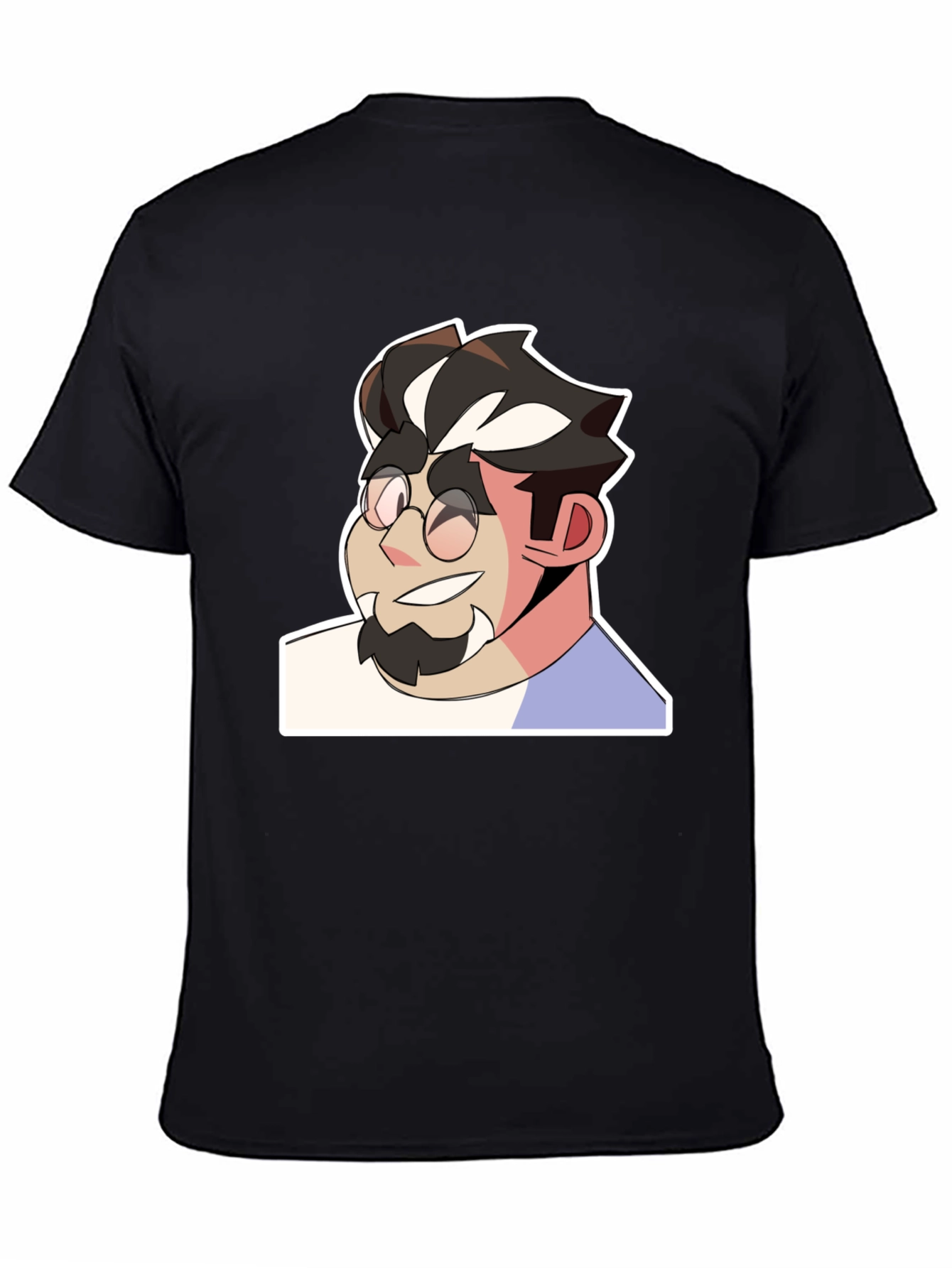 Cartoon Character Graphic Print Black T-Shirt