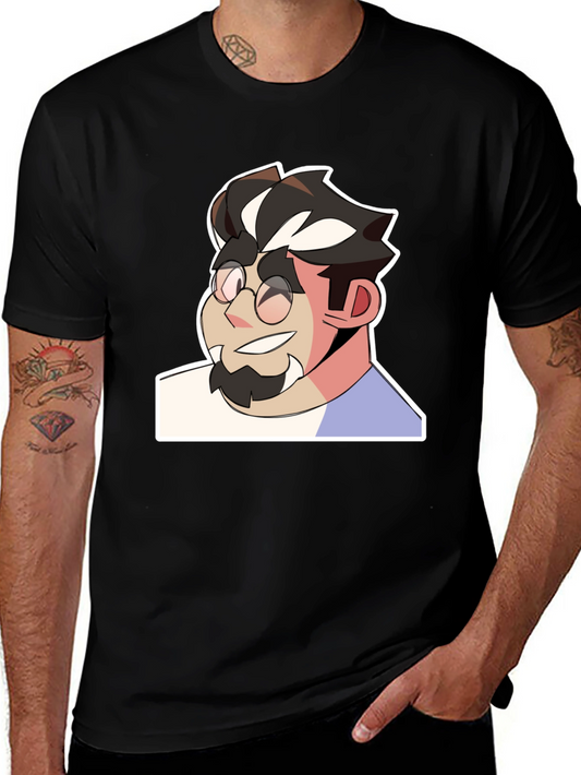 Cartoon Character Graphic Print Black T-Shirt