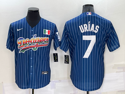 Men's Los Angeles Dodgers Julio Urias #7 Blue Fashion Stitched Jerseys