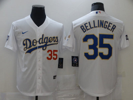 Men's Los Angeles Dodgers Cody Bellinger #35 White Fashion Stitched Jerseys