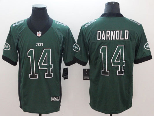 Men's New York Jets #14 Sam Darnold Green Game Player Jerseys