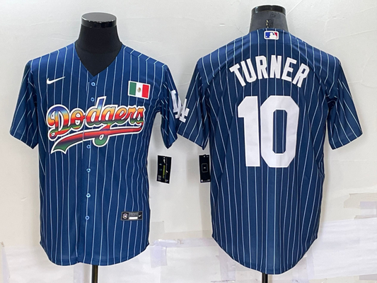 Men's Los Angeles Dodgers Justin Turner #10 Blue Authentic Game Jerseys