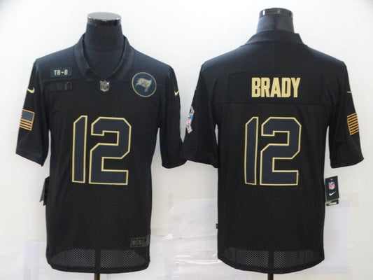 Men's Tampa Bay Buccaneers Tom Brady Black 2020 Salute To Service Limited Jerseys