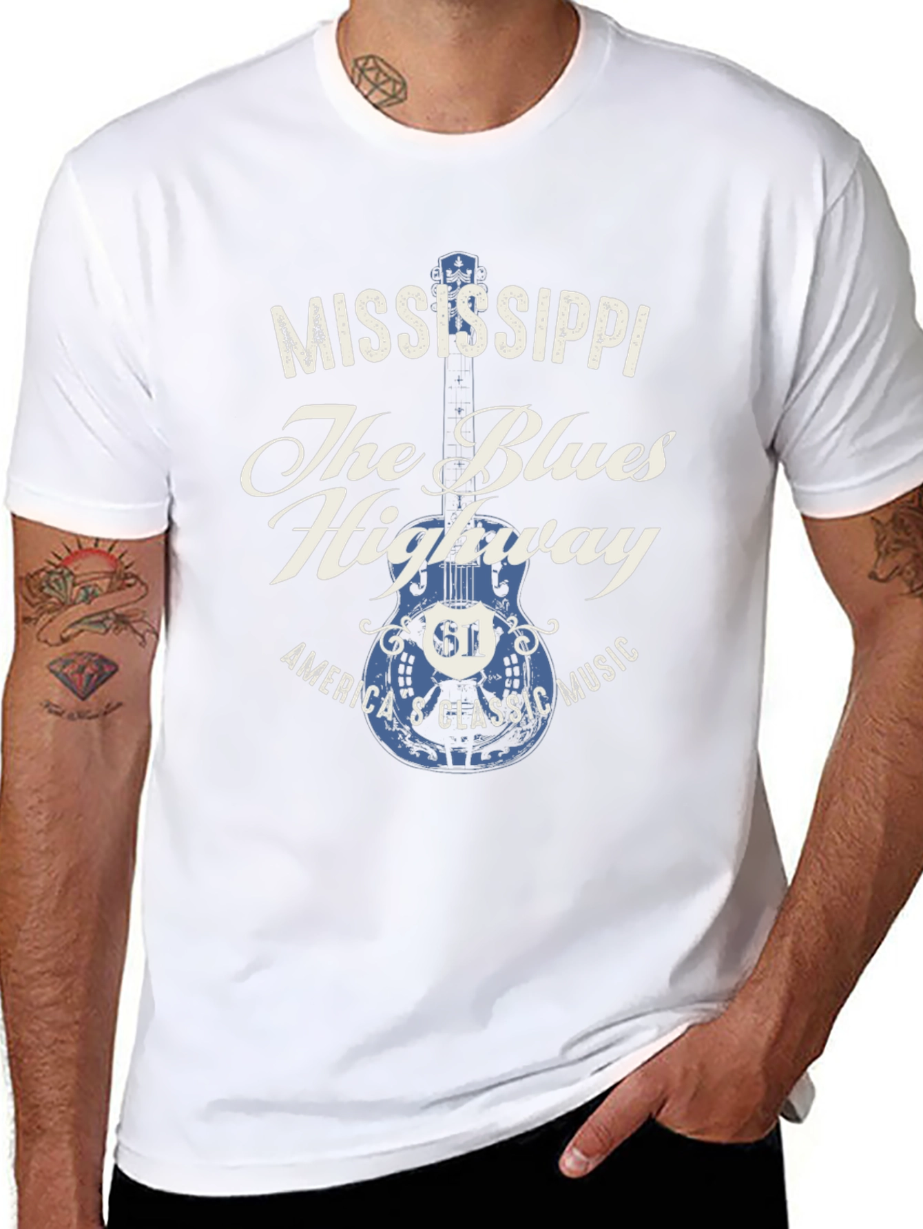Mississippi Blues Highway Graphic T-Shirt