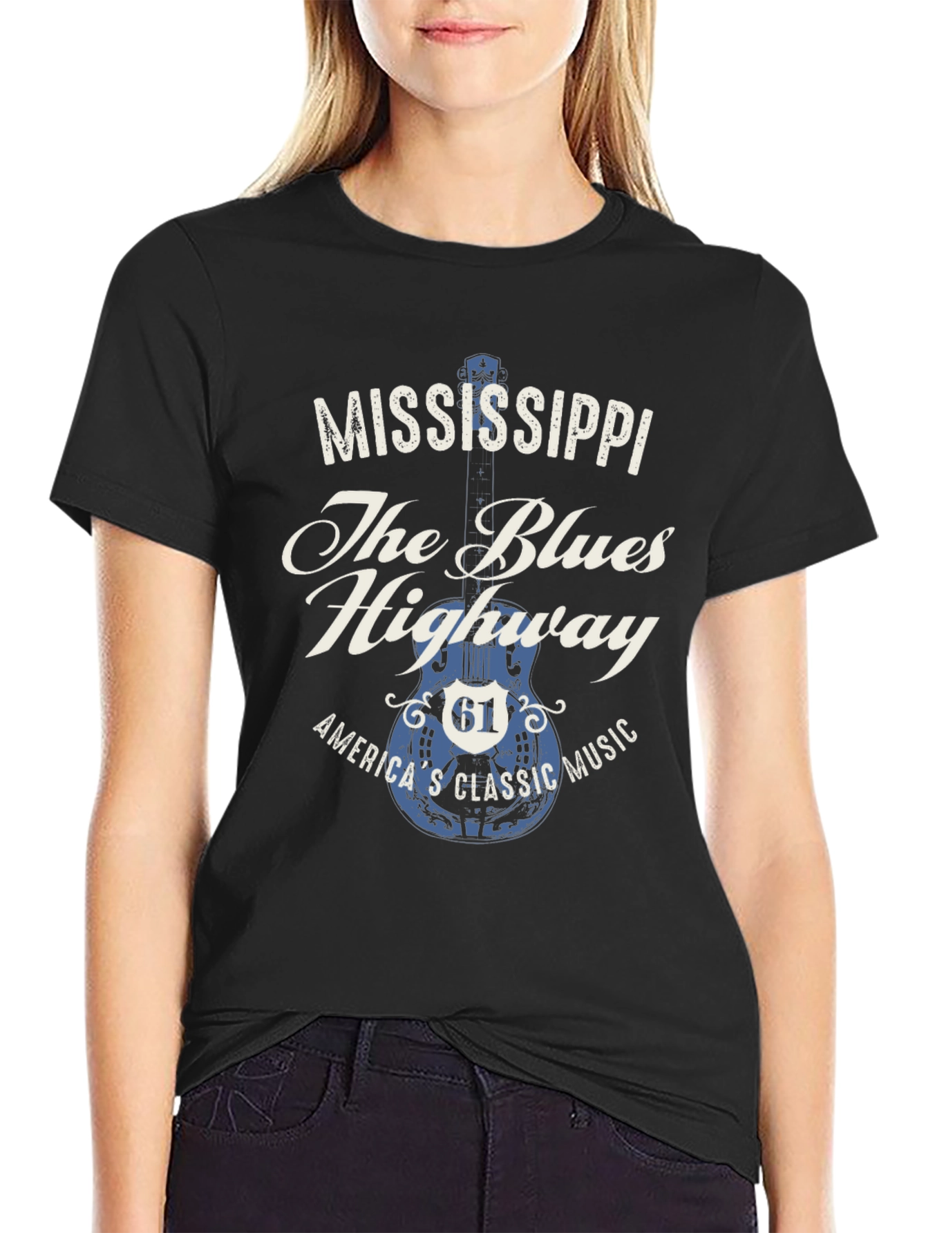 Mississippi Blues Highway Graphic T-Shirt