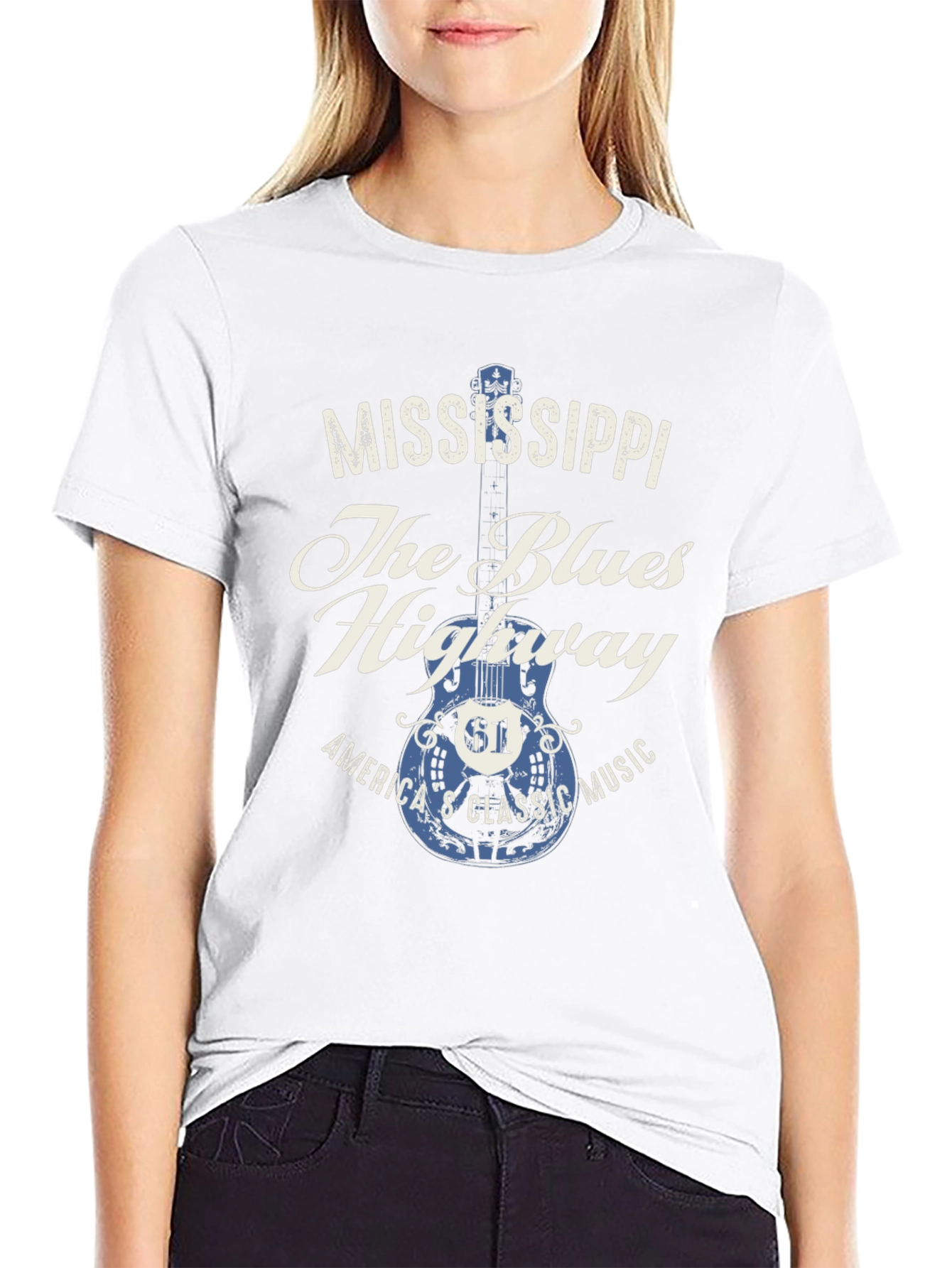 Mississippi Blues Highway Graphic T-Shirt