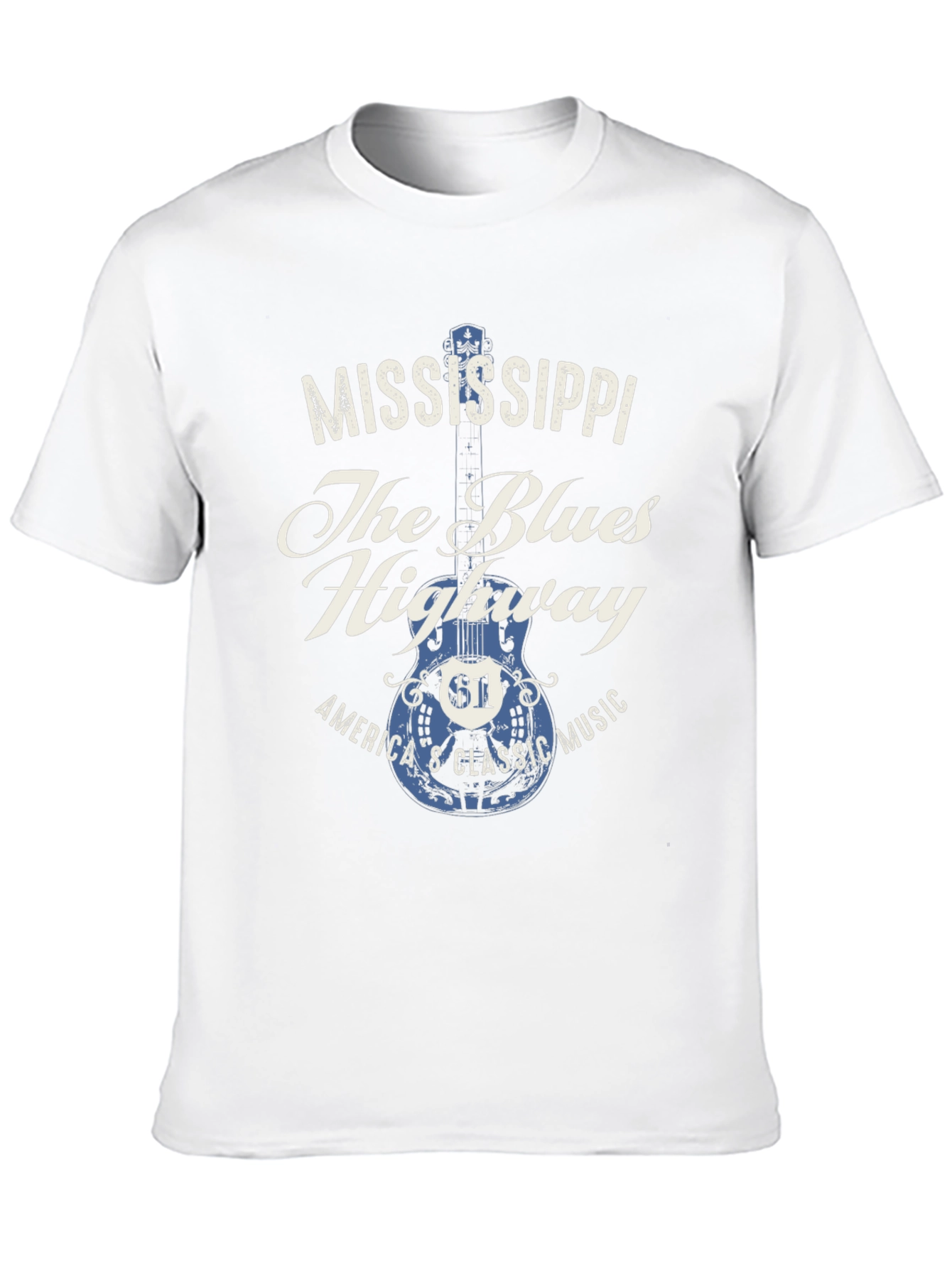 Mississippi Blues Highway Graphic T-Shirt