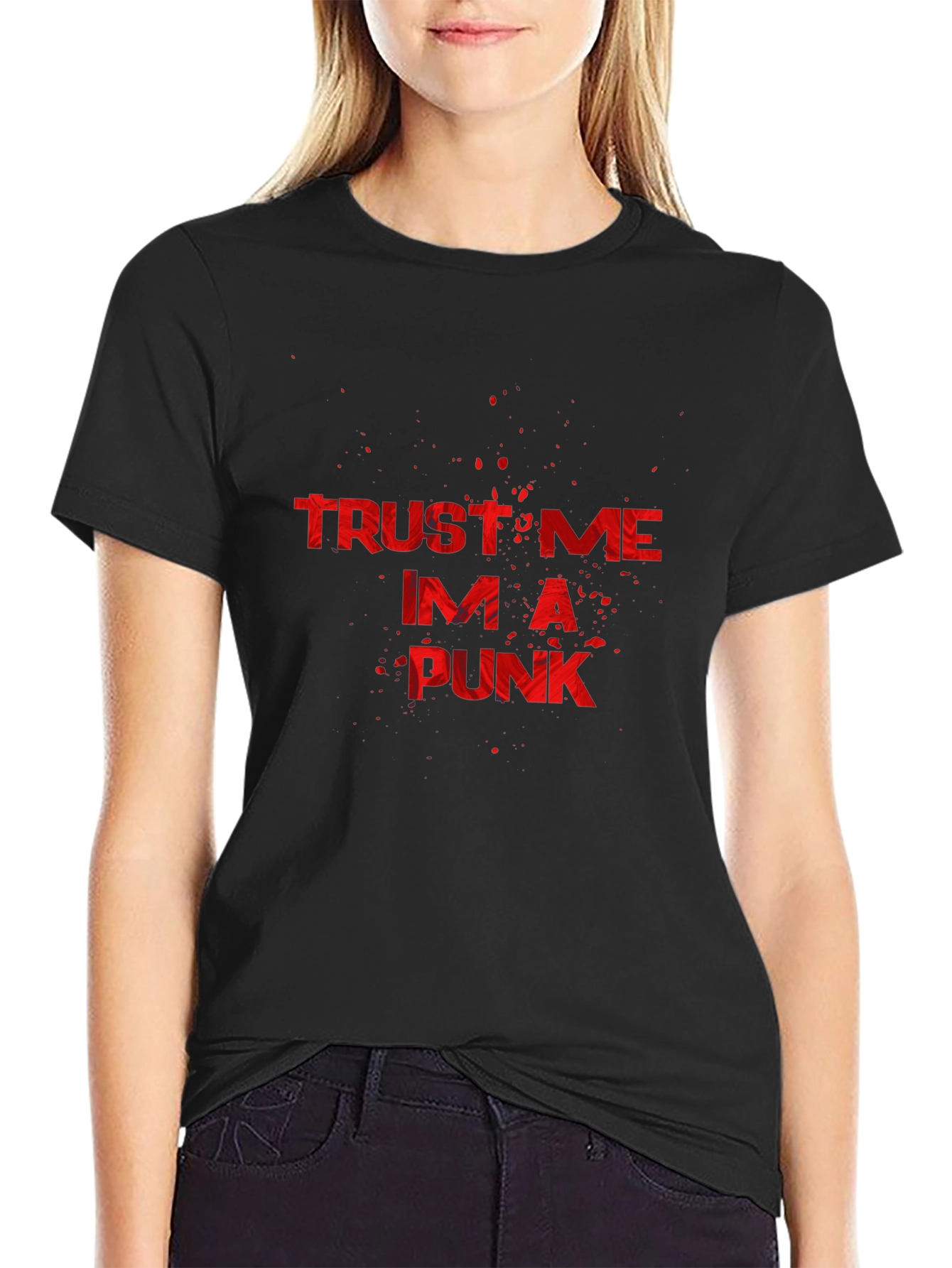 Trust Me Im A Punk T-Shirt - Black