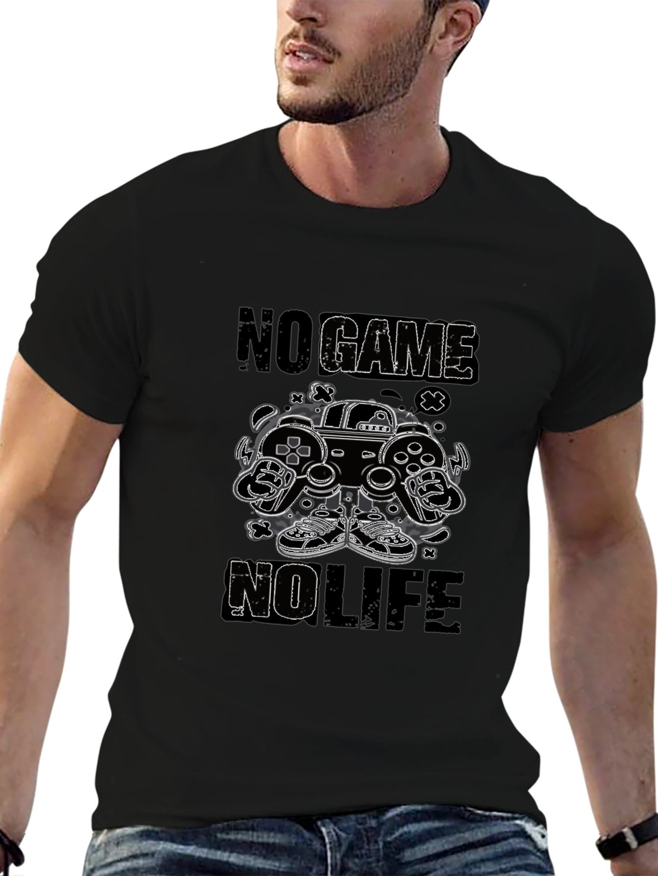No Game No Life Gamer T-Shirt - Black