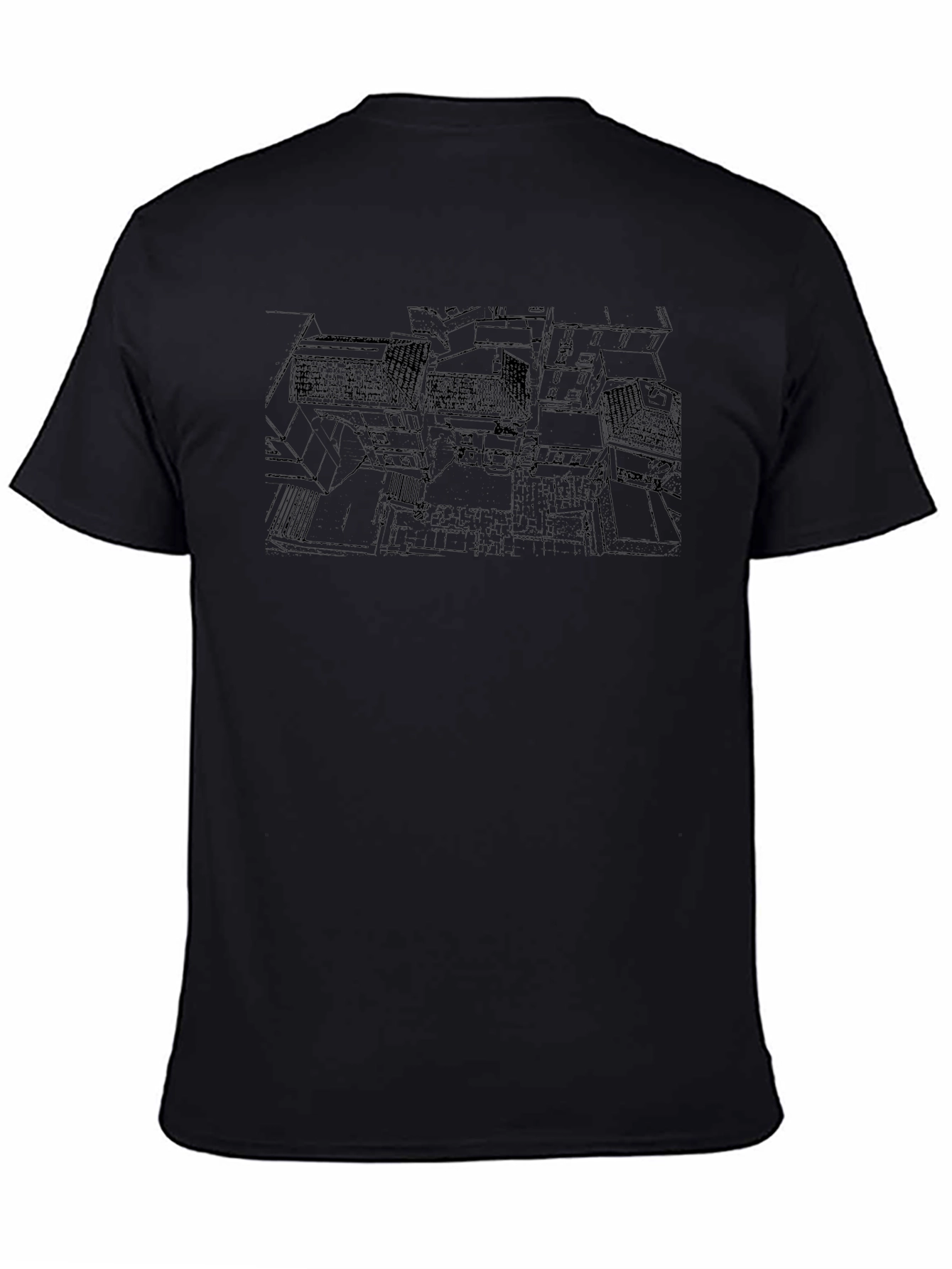 Architectural Print Black T-Shirt