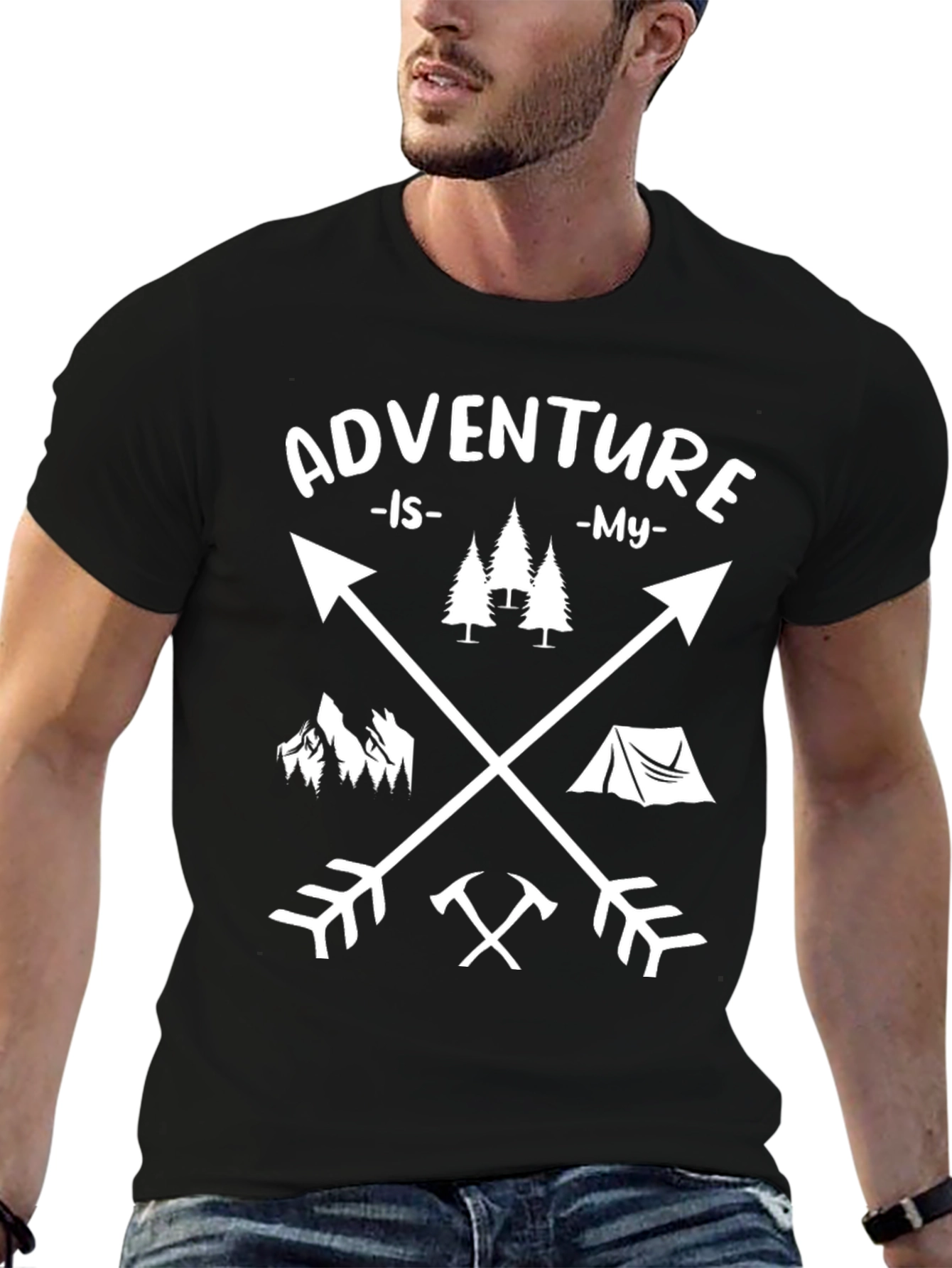 Adventure Is My Arrow T-Shirt - Black